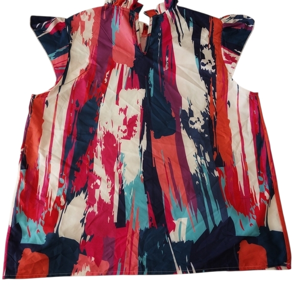 SHEIN Multicolor Ruffle Sleeve Kids Top - Picture 2 of 3